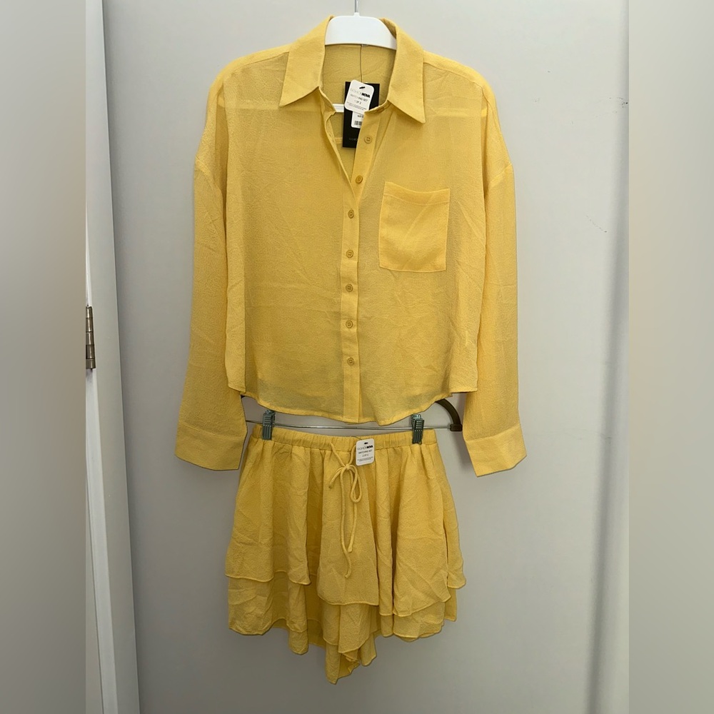 Fashion Nova Yellow Summer Matching Set